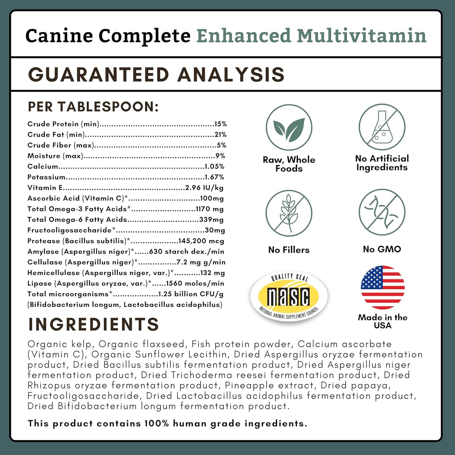 Wholistic Pet Organics Canine Complete Dog Multivitamin Powder, 1.8 kg - görsel 5