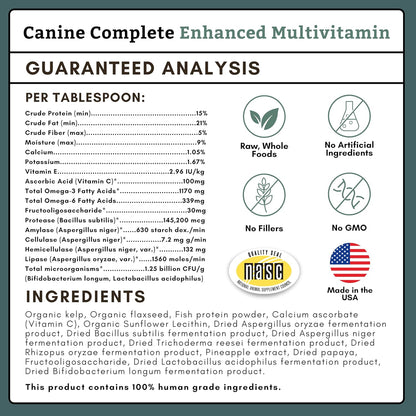 Wholistic Pet Organics Canine Complete Dog Multivitamin Powder, 1.8 kg