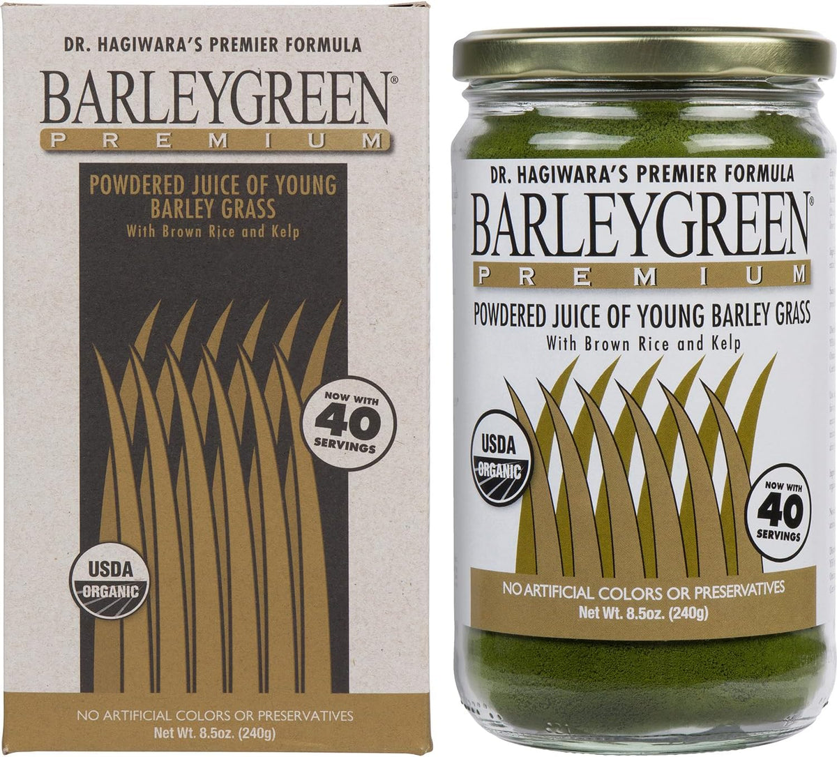 Dr. Hagiwara's Original Premium Barley Grass Juice Powder with Kelp - Organic, 240g - görsel 3