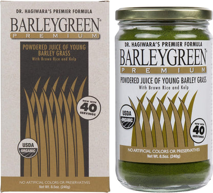 Dr. Hagiwara's Original Premium Barley Grass Juice Powder with Kelp - Organic, 240g
