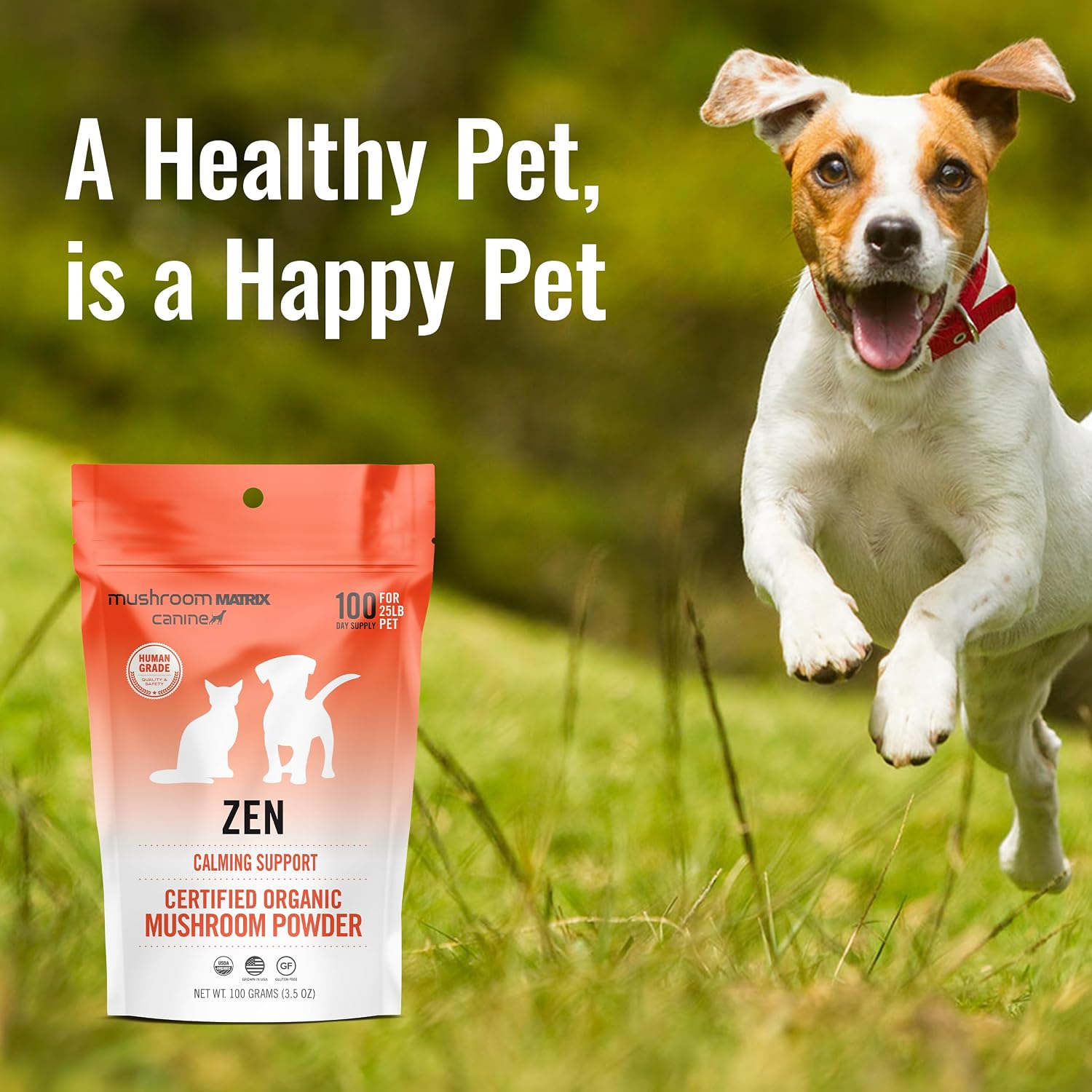 Om Mushroom Matrix Pet - Zen Matrix Mushroom Blend | Organic Calming Support for Dogs and Cats | 100g - görsel 5