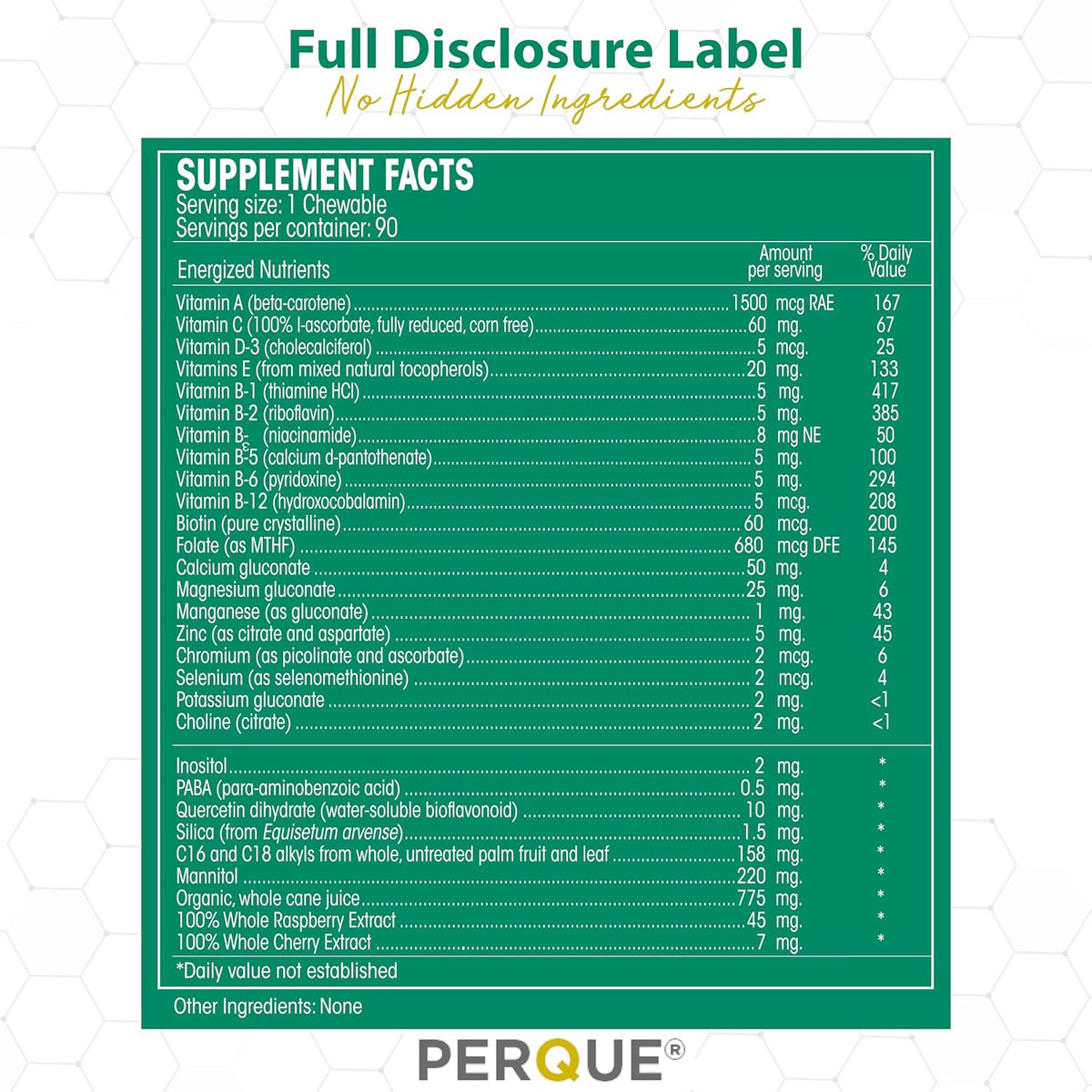 Perque Life Guard Chewables - 90 Chewable Tablets - görsel 5