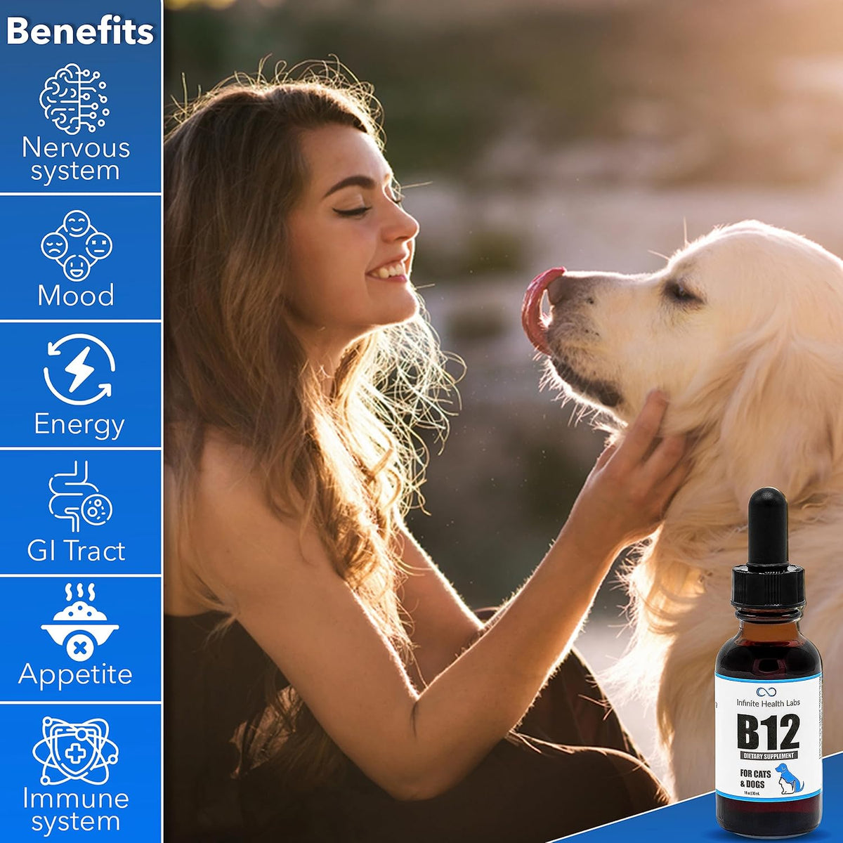 Liquid Vitamin B12 for Dogs and Cats – Vet-Formulated Methylcobalamin – Energy, Appetite & Mood Support - görsel 7