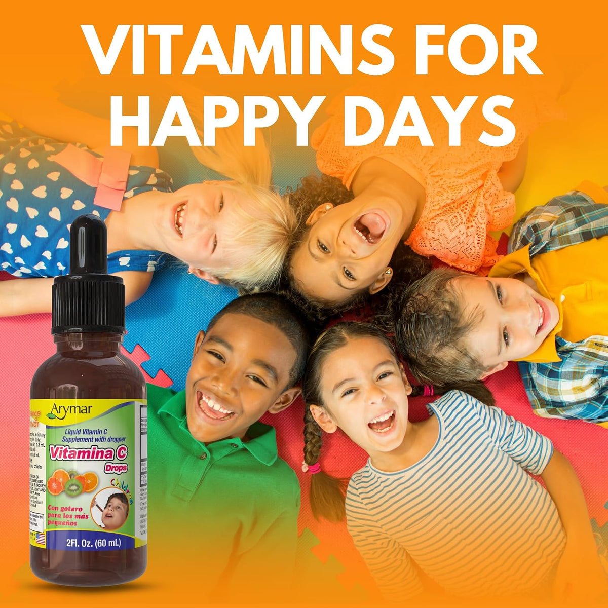 Arymar Vitamin C Drops – 60 ml Immune Support & Antioxidant Liquid, Vegan, Orange Flavour - görsel 5