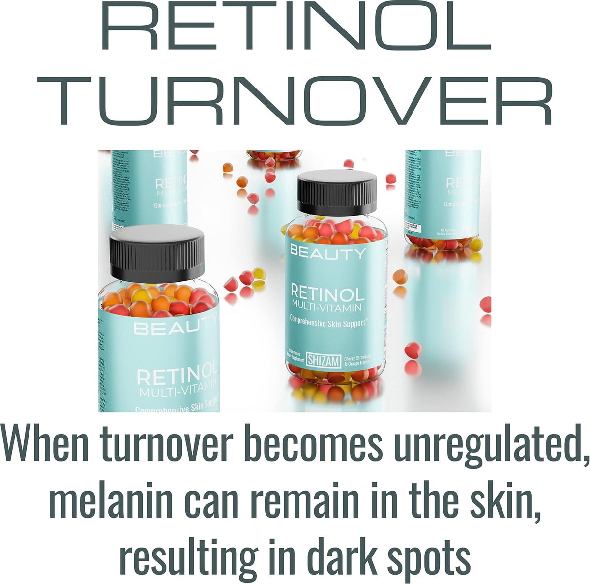 SHIZAM Retinol Vitamin A Gummies – Multivitamin for Skin Health - görsel 3