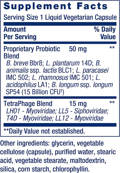 Life Extension FLORASSIST GI with Phage Technology, 90 Liquid Vegetarian Capsules