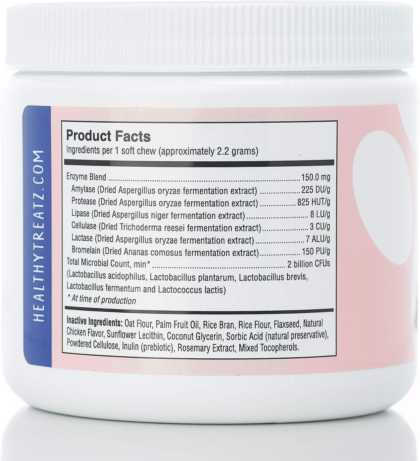 HealthyTreatz Probiotics for Dogs – 2 Billion CFU, 6 Strains with Digestive Enzymes – Gut Health, Diarrhoea Relief, Gas, Itchy Skin & Seasonal Allergy Support – Made in USA – Soft Chews, 120 ct - görsel 7