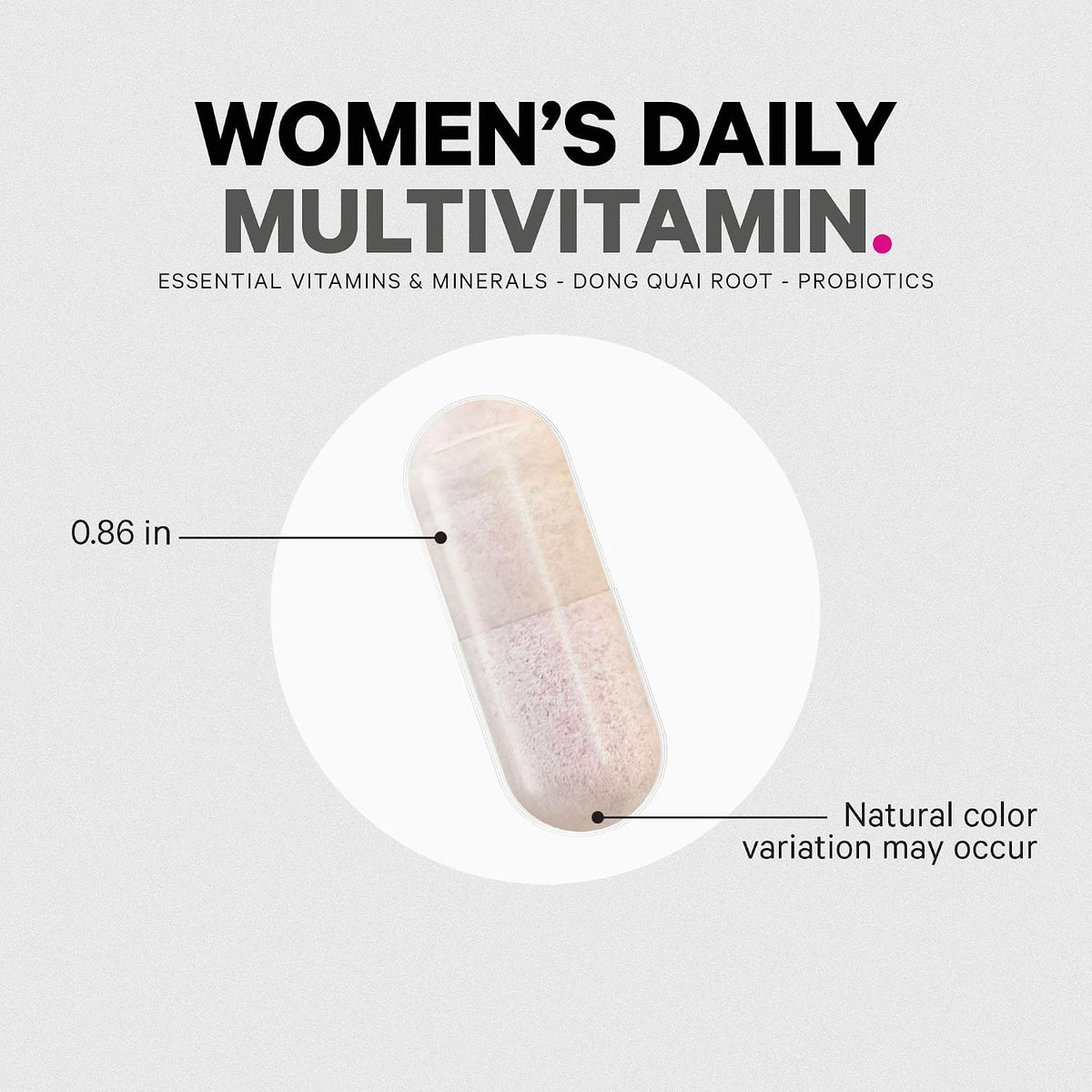 Codeage Women’s Multivitamin – Vitamins A, C, D3, E, B6, B12, Folate, Calcium, Magnesium, Iron, Dong Quai, Probiotics – 1 Capsule Per Serving – Daily Vitamin Capsules for Women – Non-GM – 30 Capsules - görsel 8