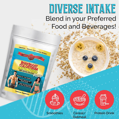 BodyBoost Colostrum Instantised, 99.5% Bovine Colostrum Powder, Grass Fed, 227 g