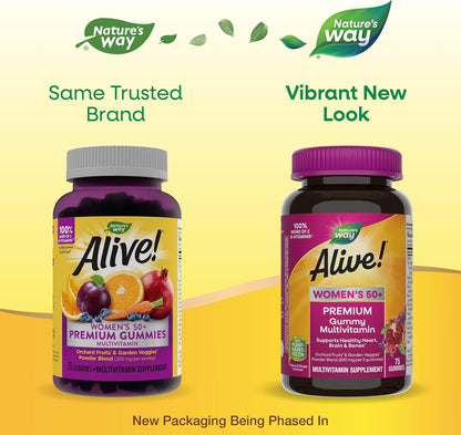 Nature's Way Alive! Women's 50+ Premium Gummy Multivitamin Supplement