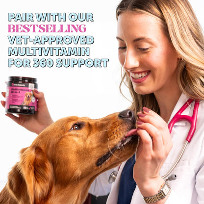 Pet Honesty Dog Skin and Coat Supplement with Salmon Oil - Food Topper with Bone Broth, Collagen, Biotin & Vitamin E (355 ml)