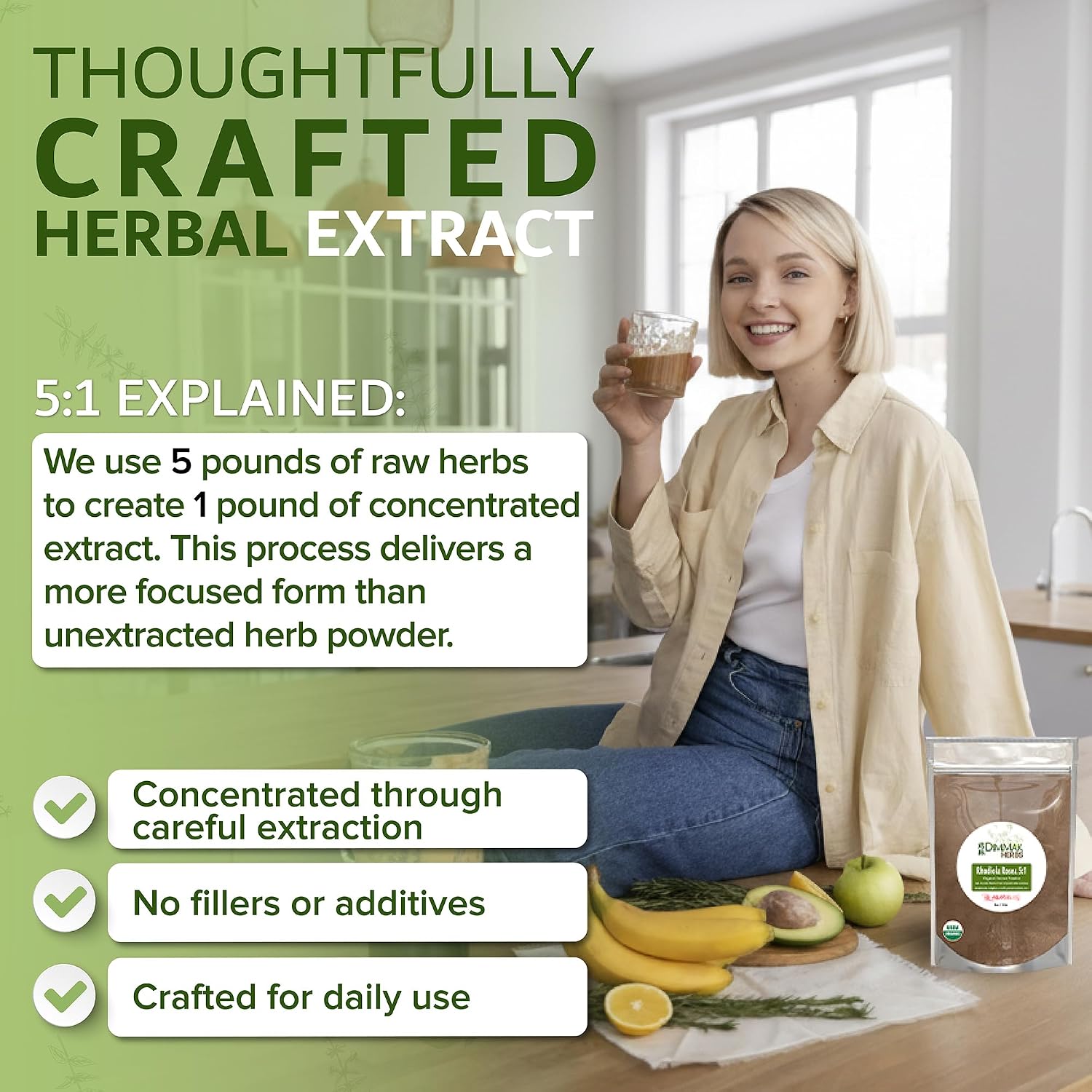 Dimmak Herbs Organic Suan Zao Ren 5:1 Extract – Premium Natural Sleep Aid (113 g) - görsel 5