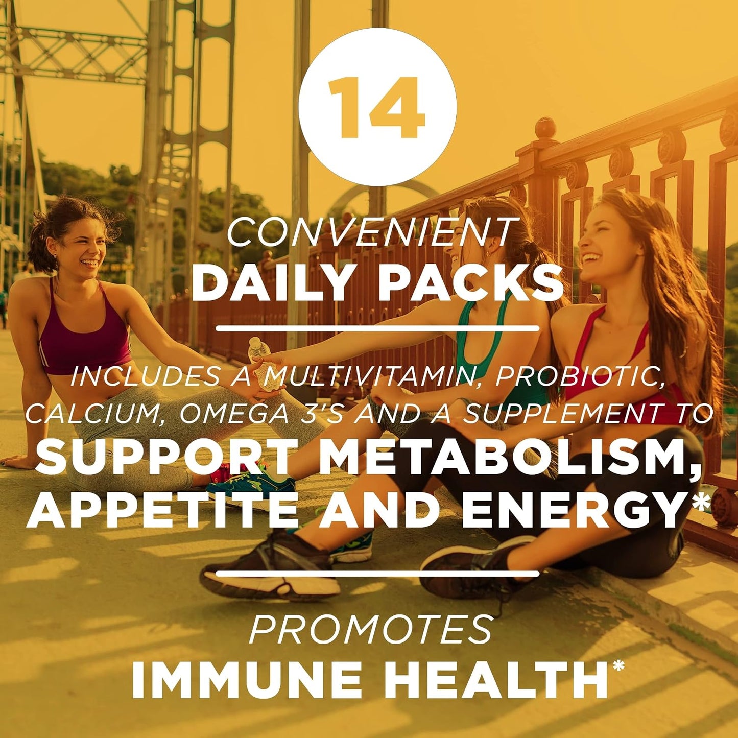 AdvoCare MNS Omni - Daily Multivitamin Food Supplement with Probiotics & Omega-3, 14 Strip Packs - görsel 5
