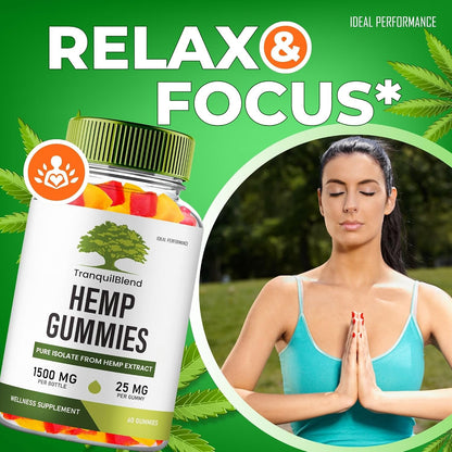 Tranquil Blend Hemp Gummies - Extra Strength Health and Wellbeing Support (3 Pack)