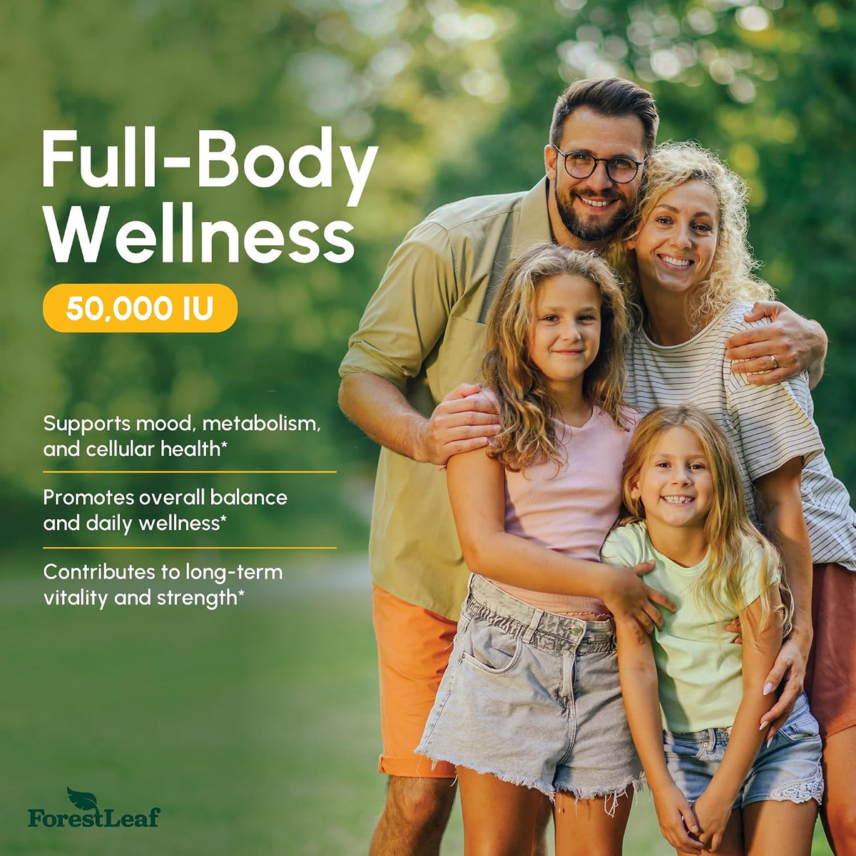 ForestLeaf Vitamin D3 50,000 IU - Weekly Food Supplement for Bone and Immune Support - görsel 6