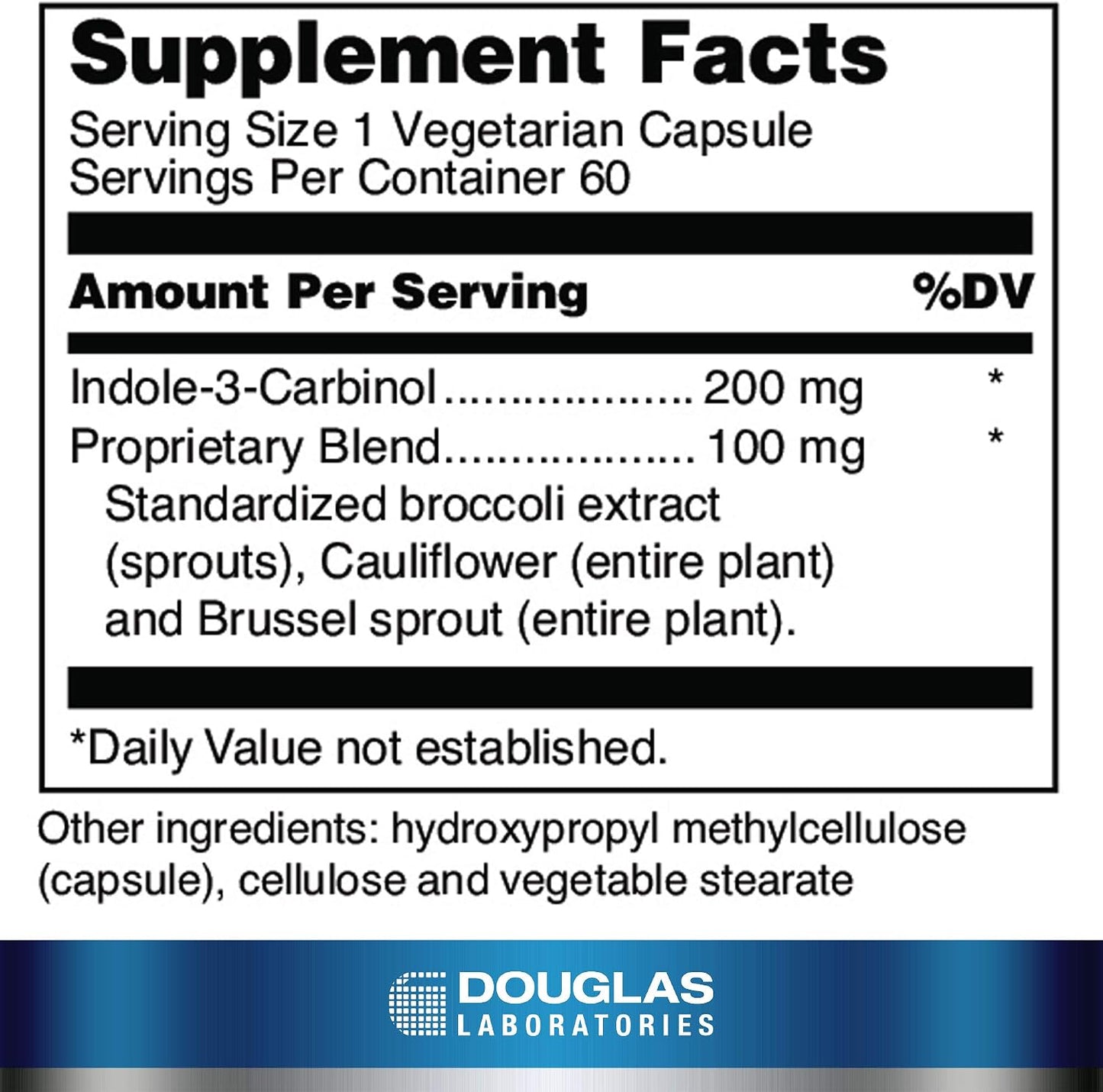 Douglas Laboratories Ultra I-3-C – Indole-3-Carbinol Food Supplement – 60 Capsules - görsel 2