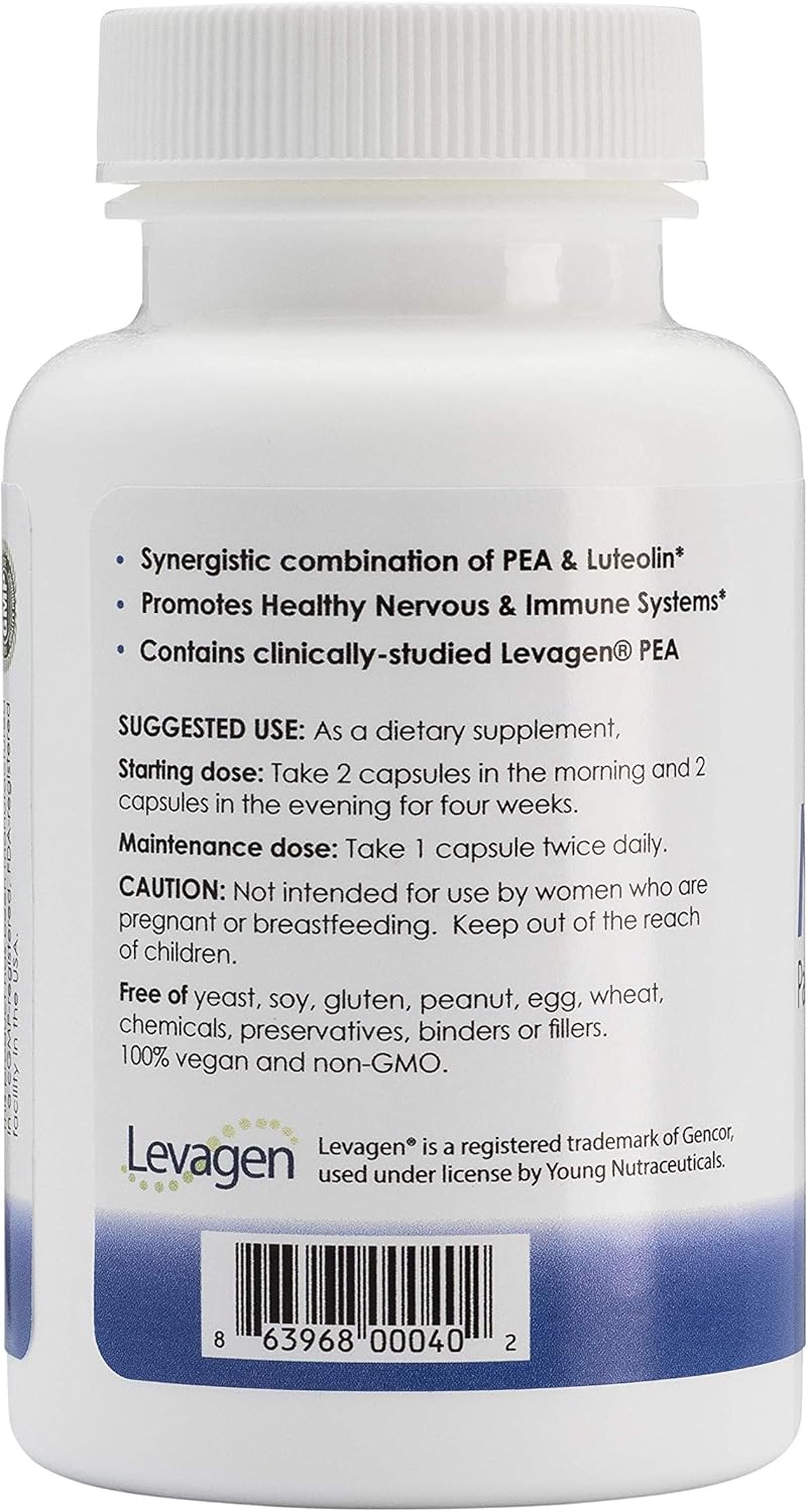 Mirica PEA (Palmitoylethanolamide) and Luteolin Food Supplement – Immune and Nervous System Support – 60 Capsules - görsel 2