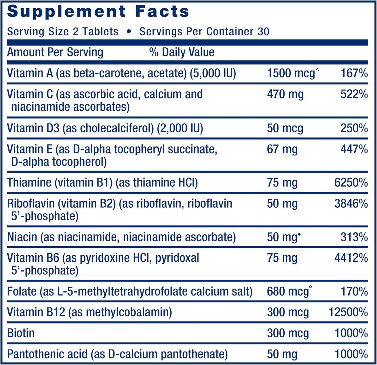 Life Extension Two-Per-Day Multivitamin - 60 Tablets - görsel 4