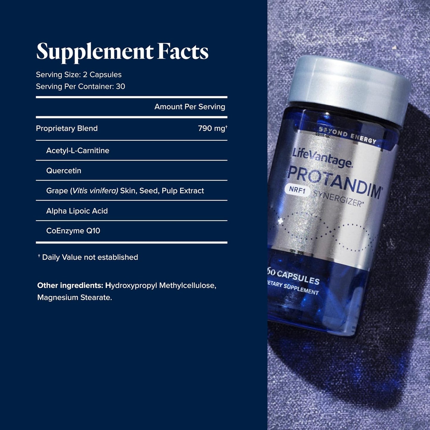 LifeVantage Protandim NRF1 Synergizer – NRF1 Activator for Cellular Health, Energy & Vitality, 60 Capsules - görsel 2