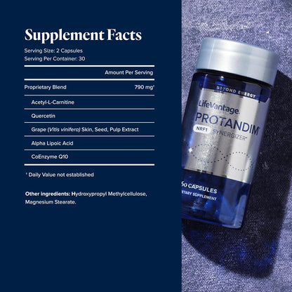 LifeVantage Protandim NRF1 Synergizer – NRF1 Activator for Cellular Health, Energy & Vitality, 60 Capsules