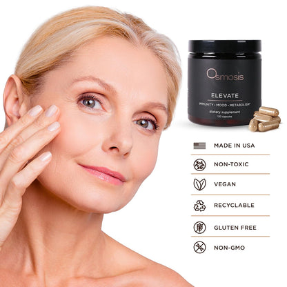 OSMOSIS Skin care Elevate - Immunity, Mood, and Metabolism, 120 Capsules