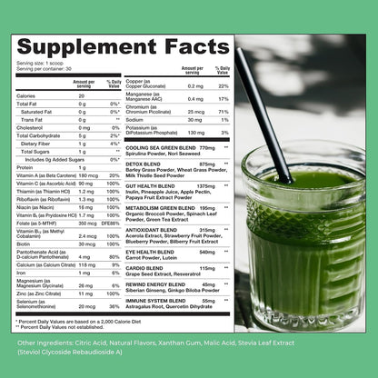 Rewind Best Tasting Super Greens Powder – Pineapple Flavour