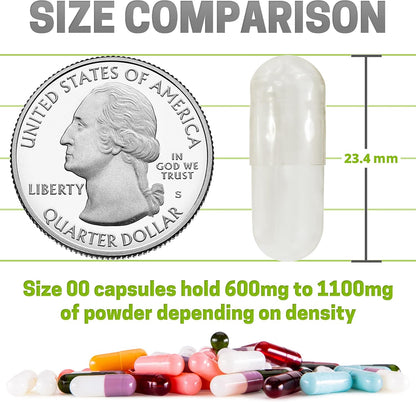 XPRS Nutra Size 00 Empty Vegan Capsules – 1000 Count (Sage Green)