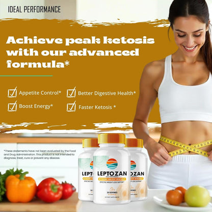 IDEAL PERFORMANCE Leptozan Capsules – Official Supplement, Premium All-Natural Formula for Overall Health (60 Capsules)