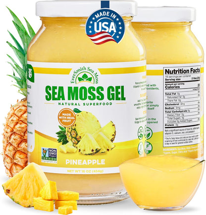 Wildcrafted Irish Sea Moss Gel – Pineapple Flavour – 1 Jar