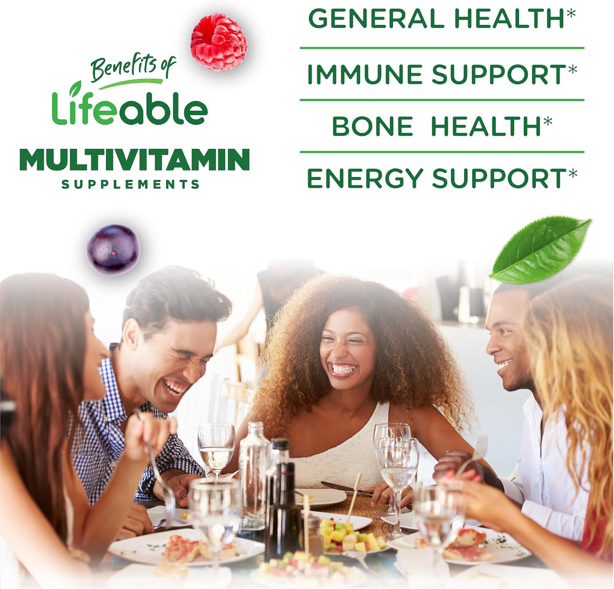 Lifeable Sugar-Free Multivitamin Gummies for Men with Iron – 90 Count - görsel 3