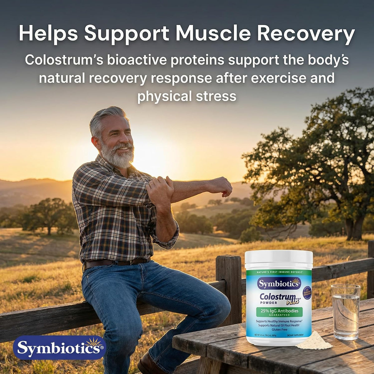 Symbiotics Colostrum Plus Powder - Immune & Muscle Recovery Support with 25% IgG Immunoglobulins, Unflavoured, Gluten Free (6.3 oz) - görsel 5