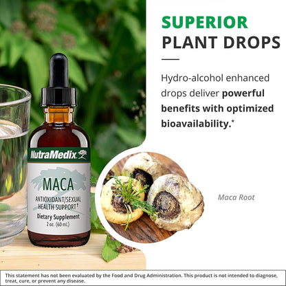NutraMedix Maca Liquid Tincture – Peruvian Maca Root Extract – Mood & Hormonal Support – 60ml