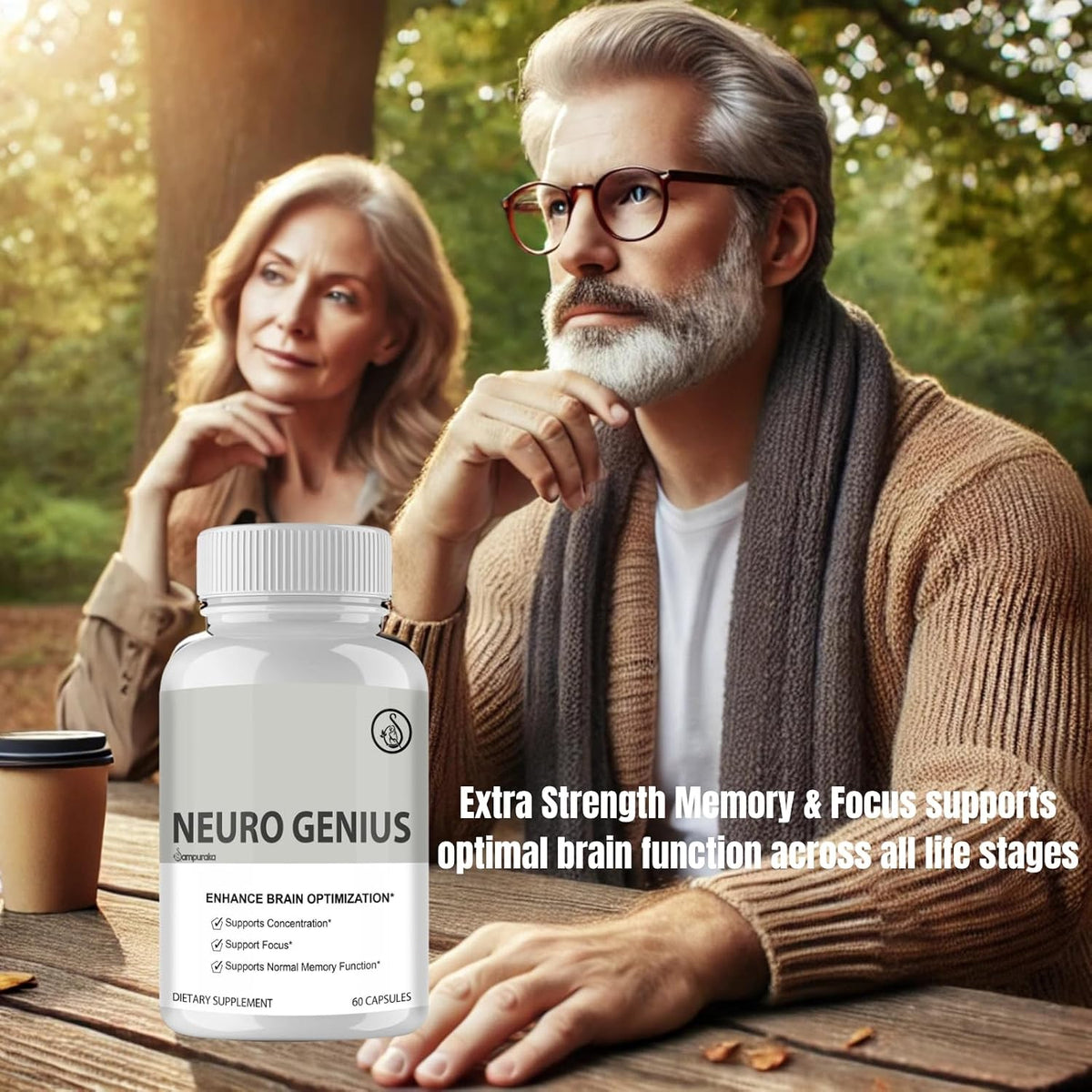Neuro Genius Advanced Cognitive Support Supplement to Unlock Brain Potential - görsel 1