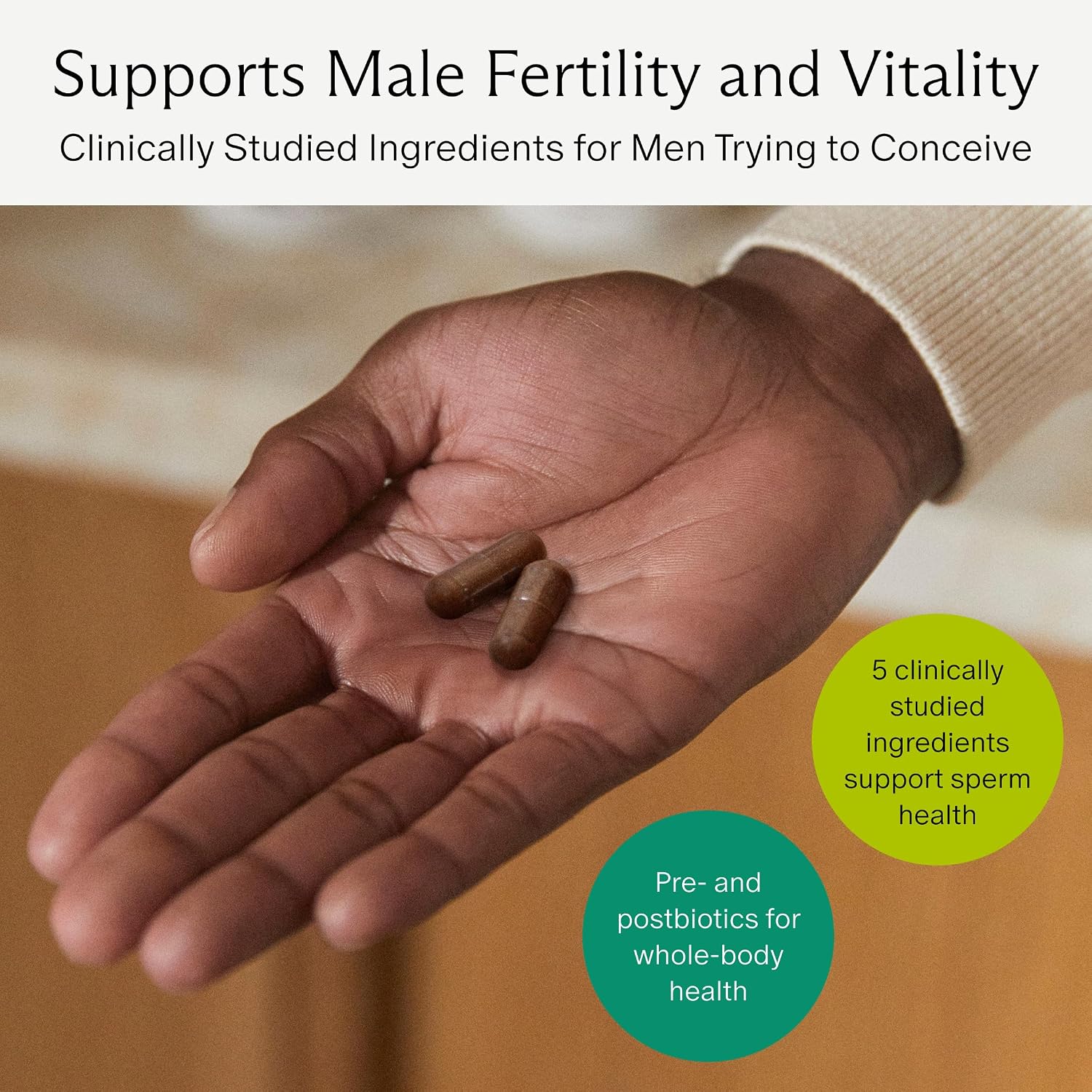 Needed. Sperm Support - Male Fertility Supplement - 60 Capsules - görsel 3