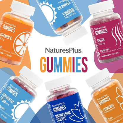 NaturesPlus Vitamin D3 1000 IU Gummies, Mixed Berry – 60 Gummies