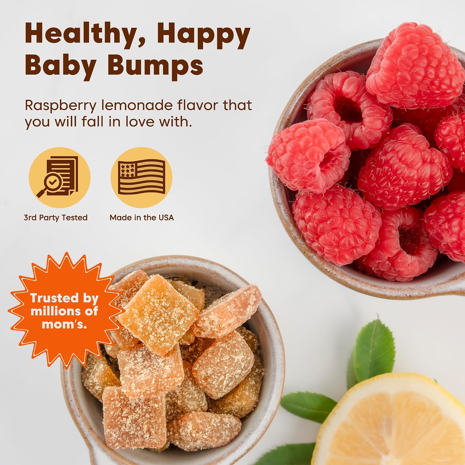 Black Girl Vitamins Prenatal Gummies with Folate, Gluten-free, Raspberry Lemonade, 60 Count - görsel 3