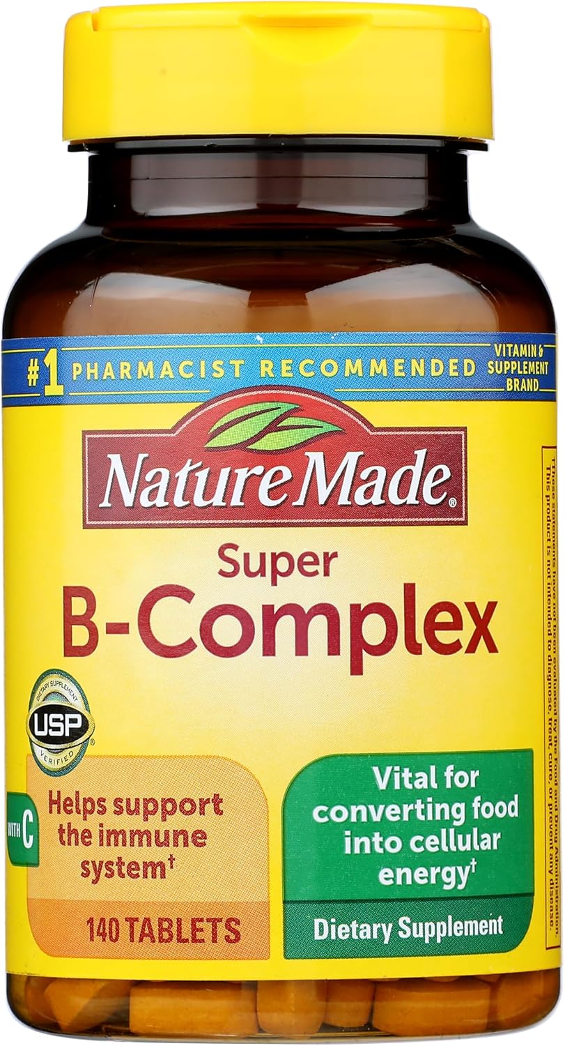 Nature Made Super B-Complex with Vitamin C and Folic Acid – 60 Tablets - görsel 8