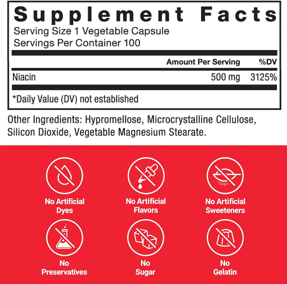 Force Factor Niacin 500mg – Vitamin B3 Supplement for Energy & Circulation Support - görsel 5