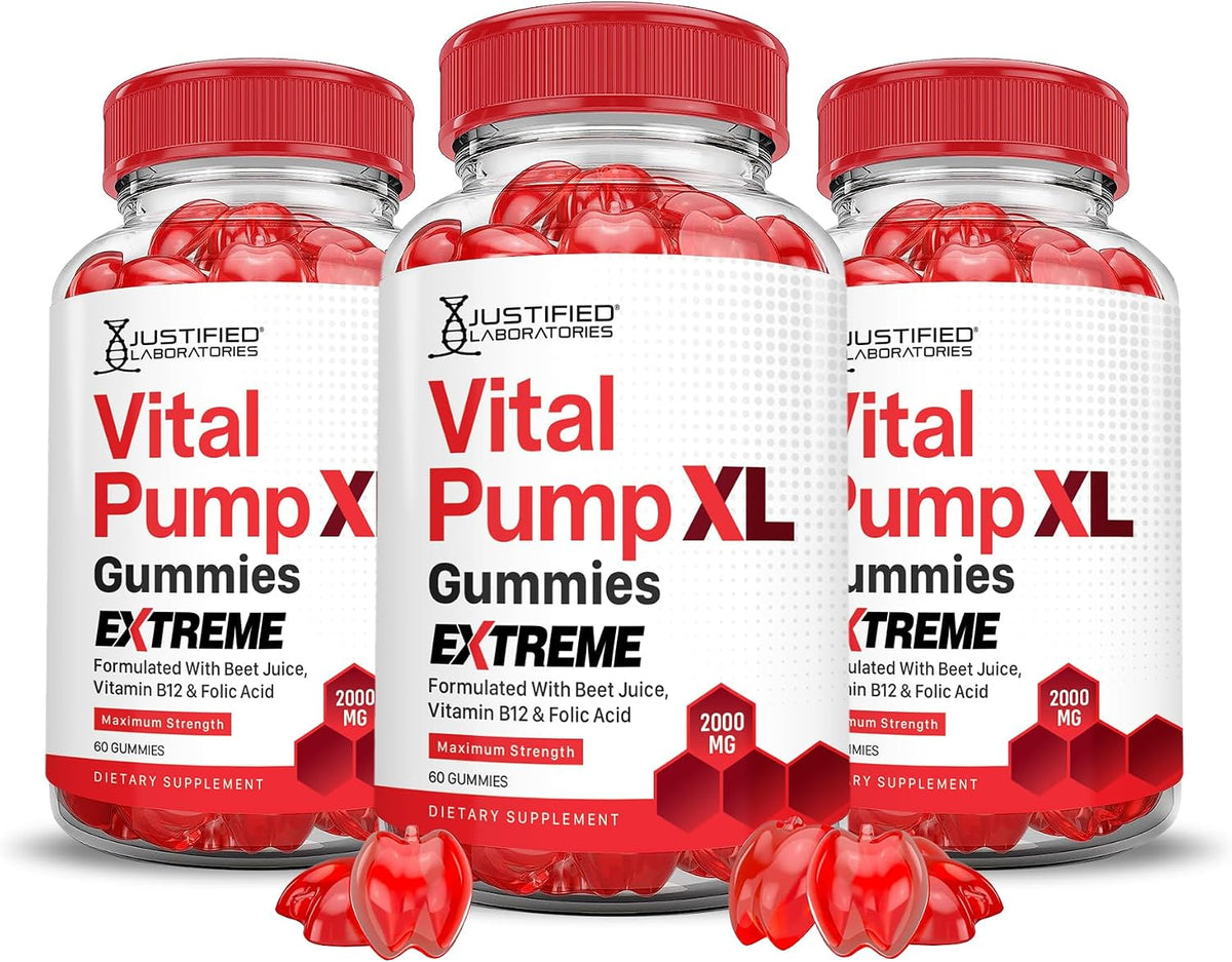 Vital Pump XL Extreme 2000mg Performance Gummies (3 Pack) - görsel 1
