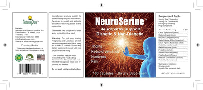 NeuroSerine - Nerve Support and Relief Supplement with Potent Natural Ingredients, 180 Vegan Capsules