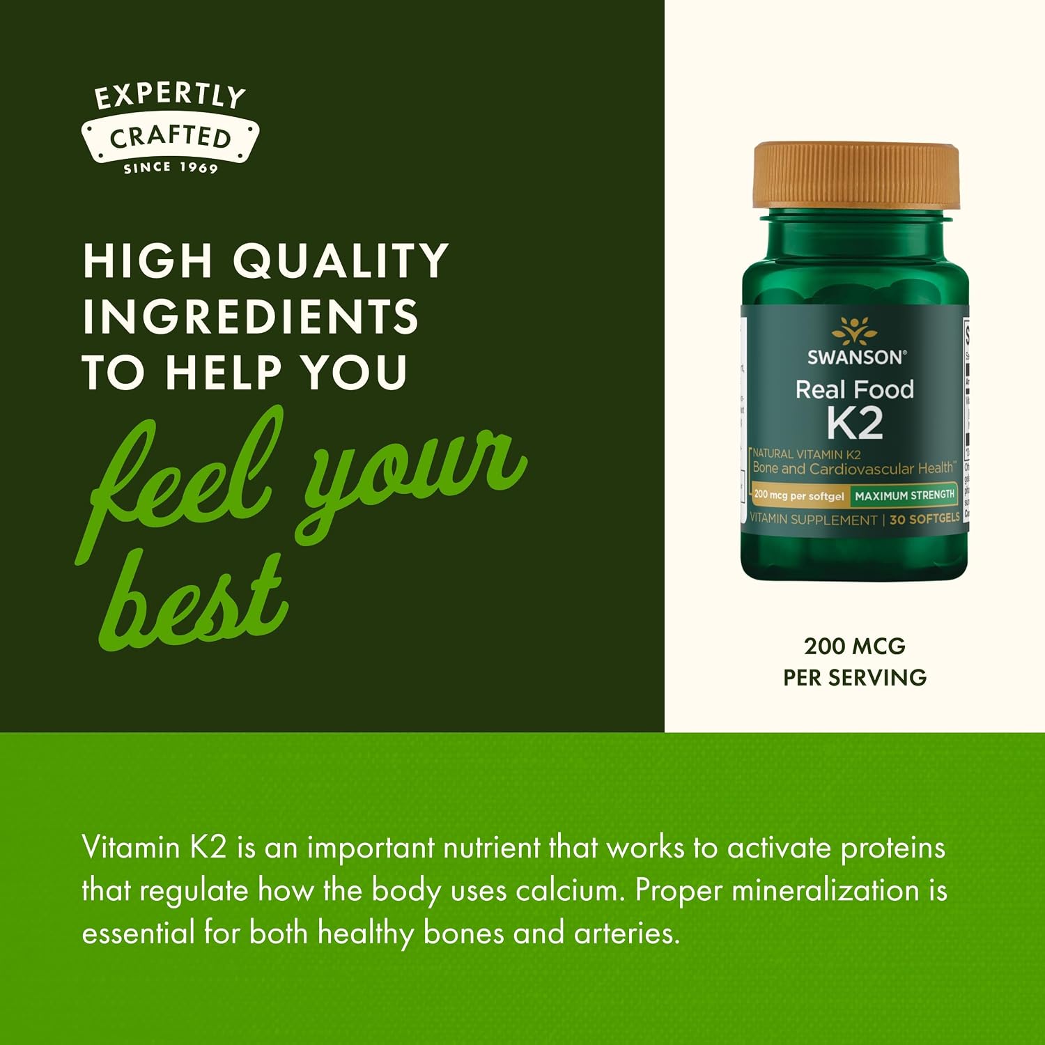 Swanson Maximum Strength Vitamin K2 (MK-7) – 200 mcg, 30 Softgels - görsel 5