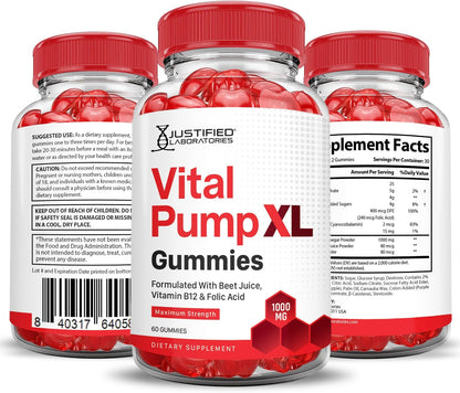 Justified Laboratories Vital Pump XL Performance Gummies (2 Pack) - 120 Gummies