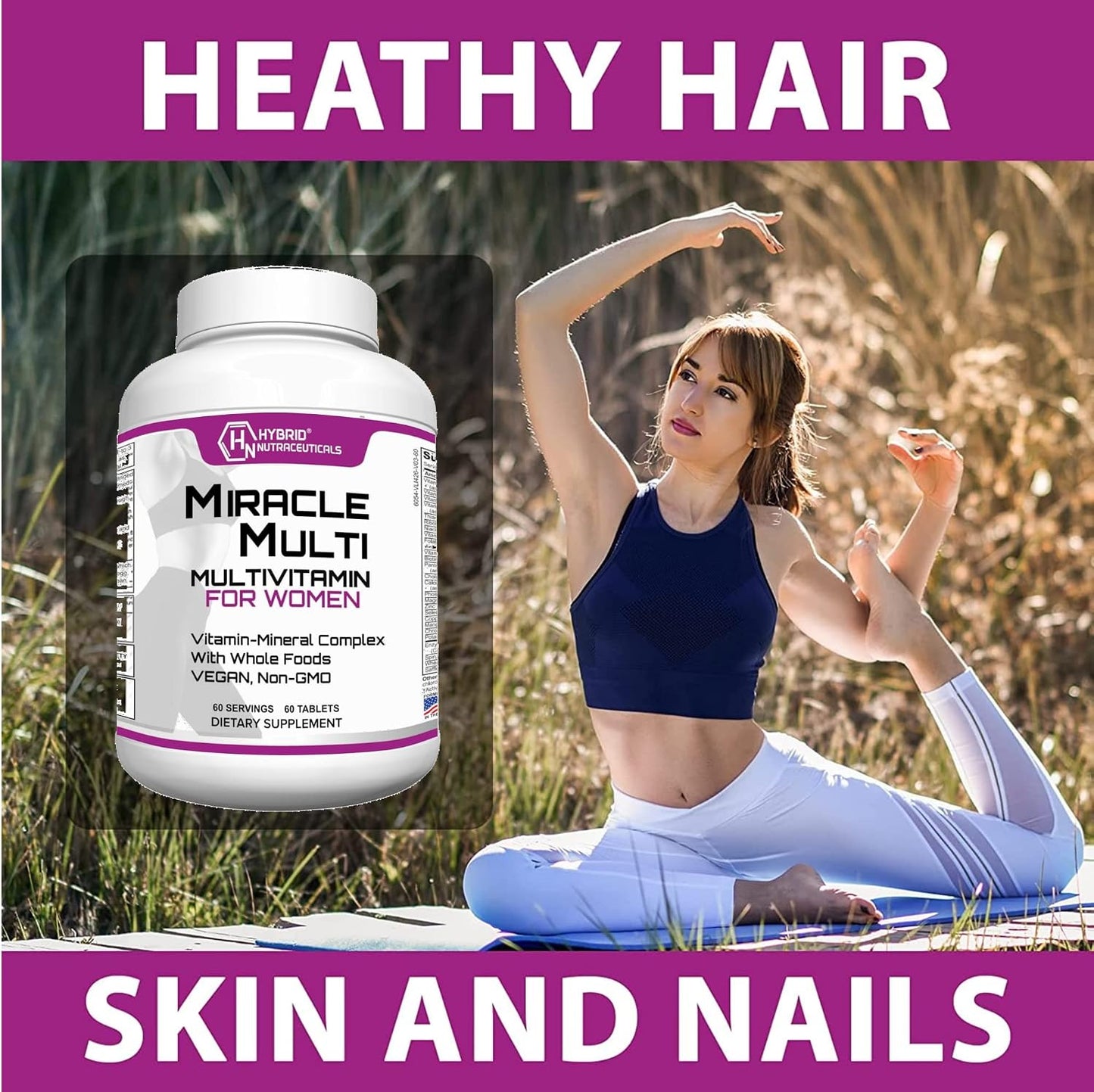 MiracleMulti Women Multivitamin with Probiotics, Biotin, Folic Acid, Enzymes & Fruit & Vegetable Blend - görsel 4
