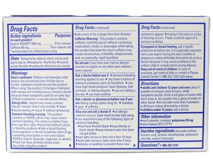 Stanback Headache Powders, Fast Pain Relief with Aspirin (NSAID) and Caffeine, 50 Sachets