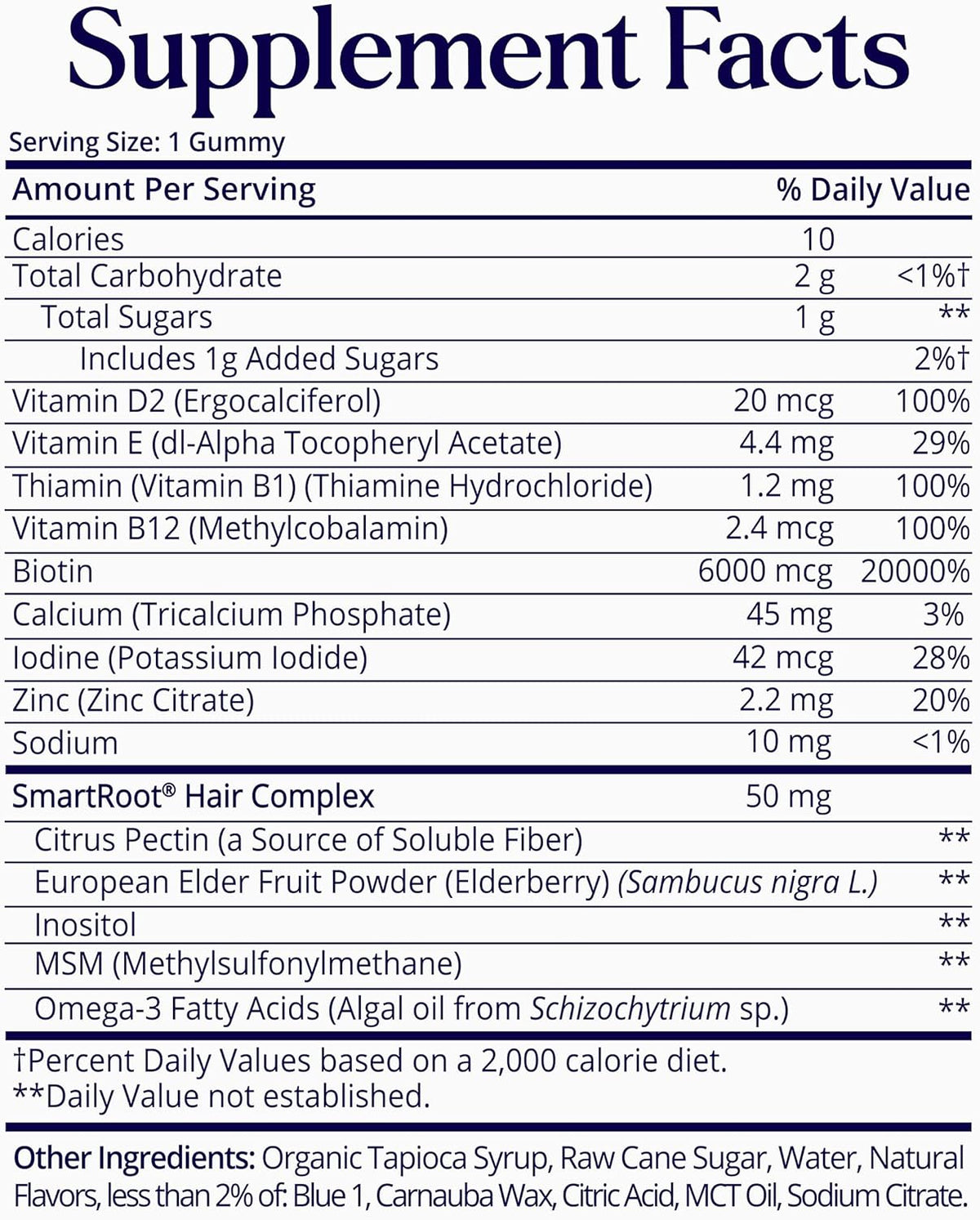 SugarbearPRO Hair Vitamin Gummies 1 Month Supply, Extra Strength Biotin 6000mcg for Hair Growth, Vegan Vitamin B12, MSM, Inositol, Omega-3, Elderberry, Certified Kosher, Halal, Cruelty-Free - görsel 8