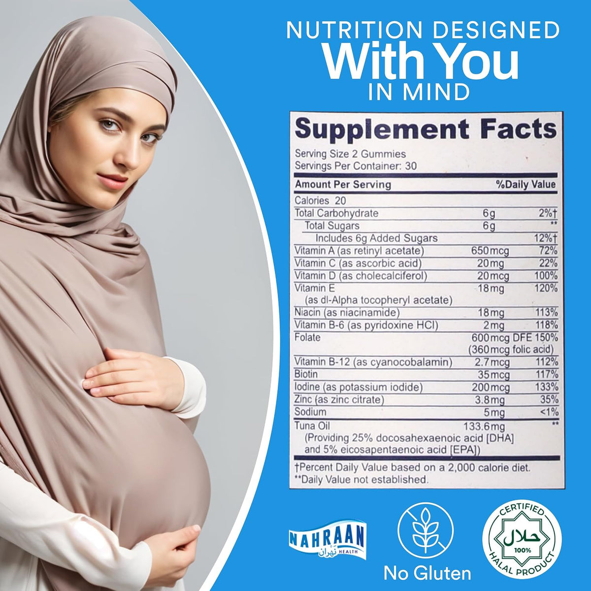 Halal Prenatal Gummies for Women with DHA and Folic Acid - görsel 7