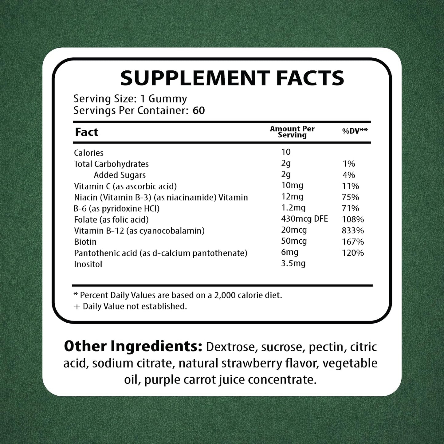 Nutritunes Vitamin B Complex Gummies - High Potency with Methyl B12, Folate, Biotin & Vitamin C - 60 Gummies - görsel 5