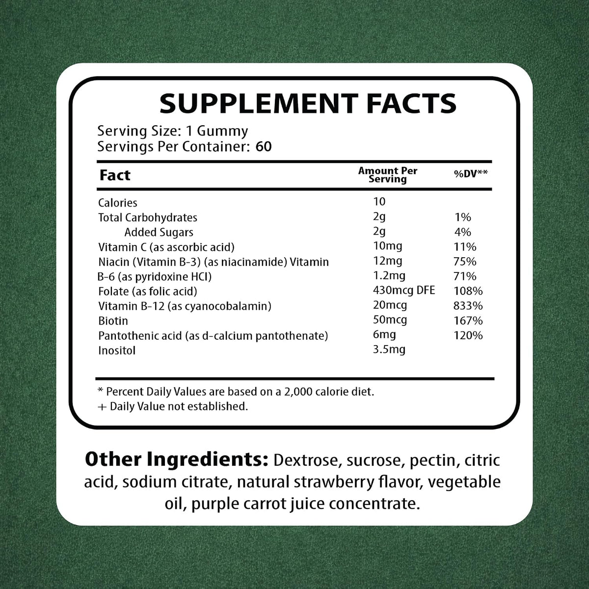 Nutritunes Vitamin B Complex Gummies - High Potency with Methyl B12, Folate, Biotin & Vitamin C - 60 Gummies - görsel 5