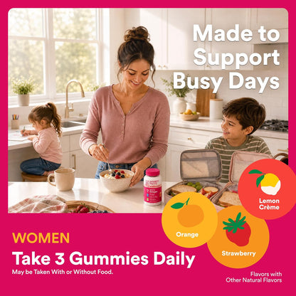SmartyPants Women’s Multivitamin Gummies – Omega-3, Methylfolate, CoQ10, Vitamin D3, C, B12, B6, A, K, Zinc, Inositol – Gluten-free – 120 Gummies (40-Day Supply)