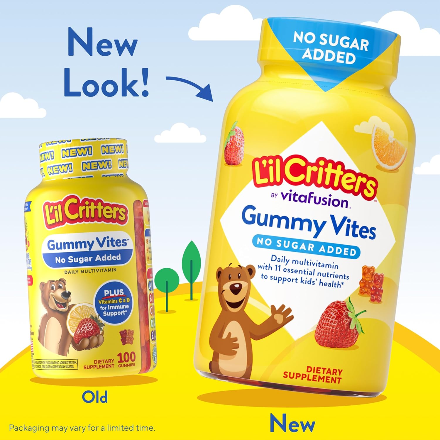 L'il Critters Kids Multivitamin Gummies – No Added Sugar, 100 Gummies - görsel 4
